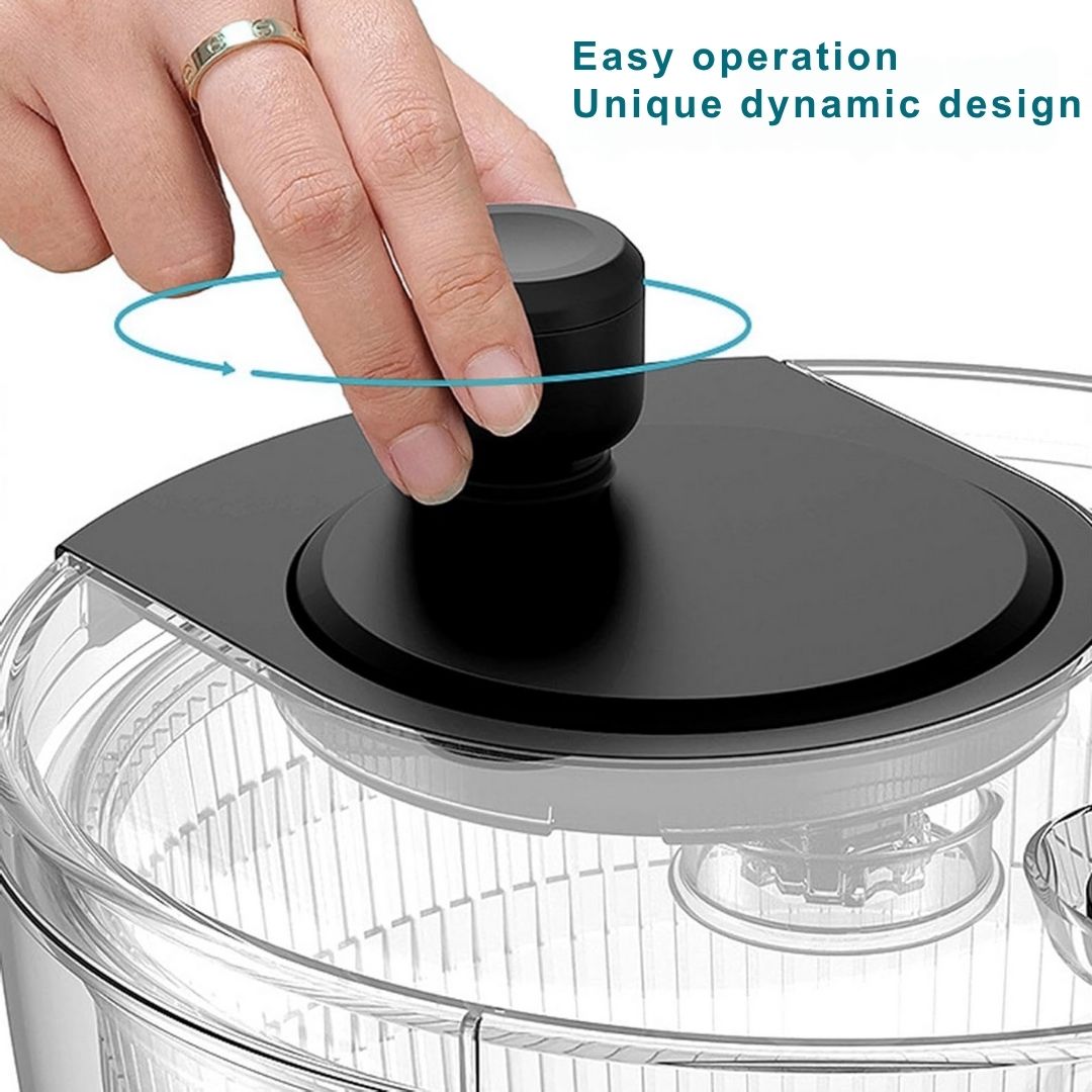 Salad Spinner BPA-Free Lettuce Spinner with Bowl | Manual Lettuce Dryer & Washer | Vegetable & Fruit Cleaner Spinner Bowl with Strainer