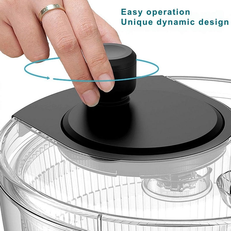 Salad Spinner BPA-Free Lettuce Spinner with Bowl | Manual Lettuce Dryer & Washer | Vegetable & Fruit Cleaner Spinner Bowl with Strainer
