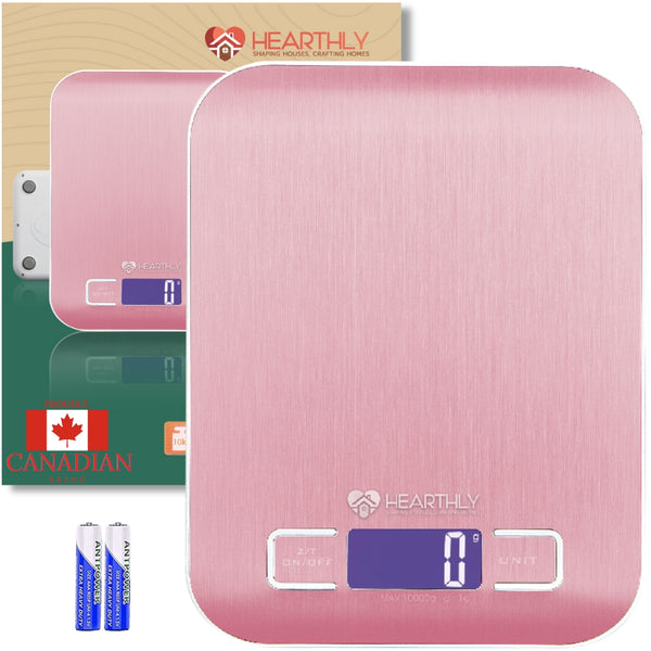 Digital Kitchen Scale with LCD Display up to 22 lbs | 304 Stainless Steel Food Scale